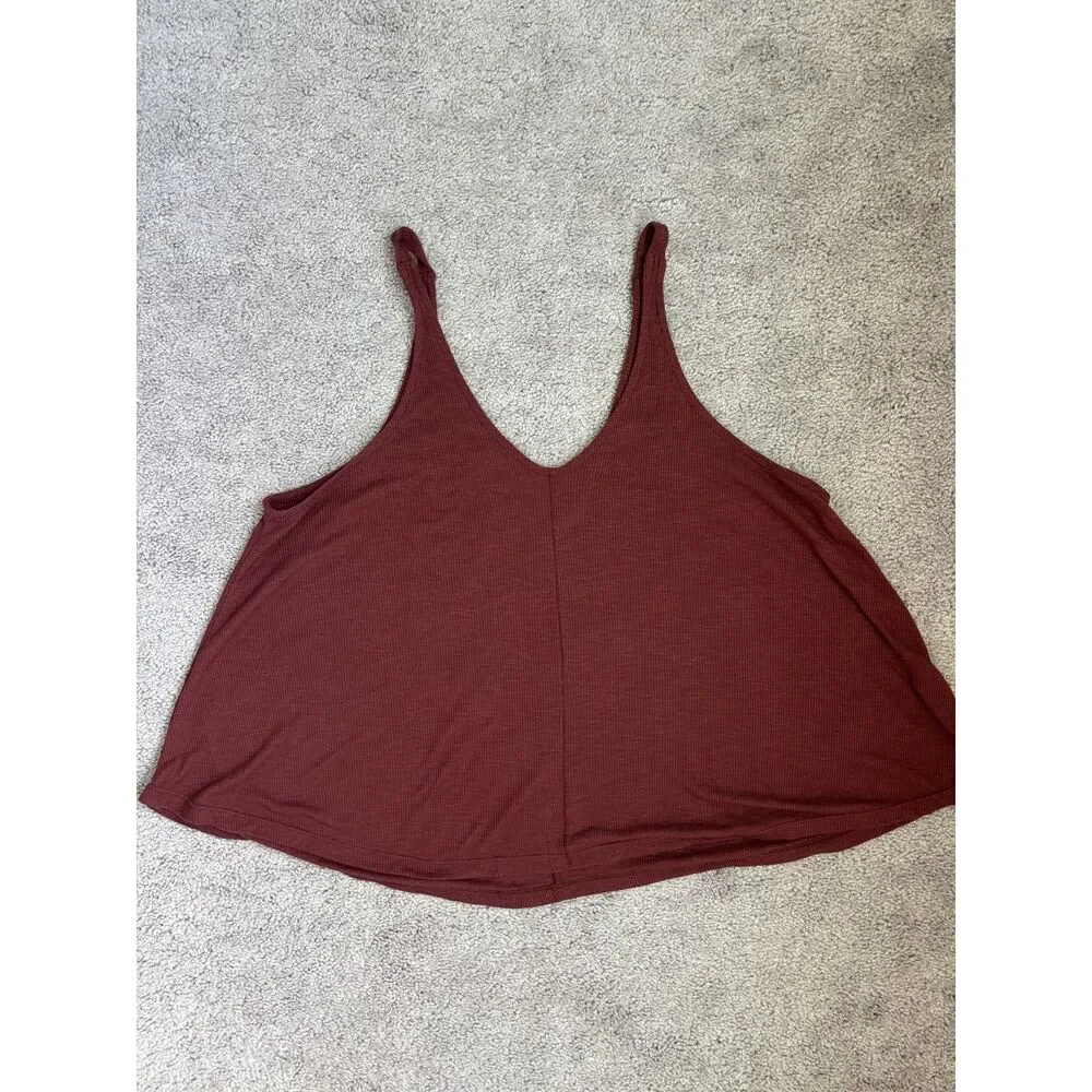 Free People Intimately Tank Tops Maroon Gray *Bundle*-Size S